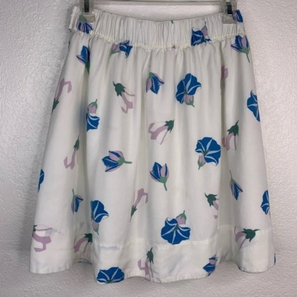 Loft Floral Button Down Skirt Size XS - Picture 2 of 6